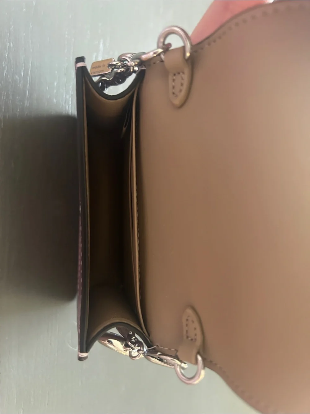 COACH Pink Pebbled Leather Card Case & Cream Floral Card Holder Set